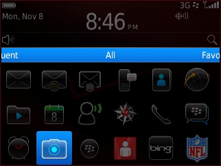 Home screen All tray with Camera