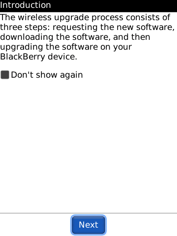 blackberry OTASL start next