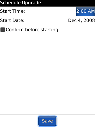 blackberry OTASL schedule later save