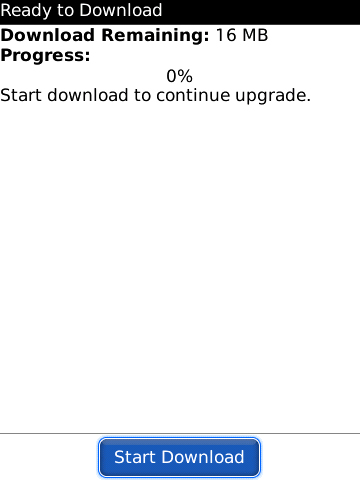 blackberry OTASL start download