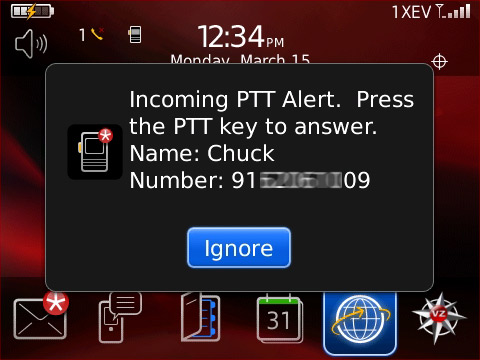 PTT Alert call