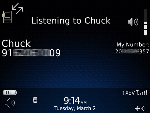 PTT Listening screen