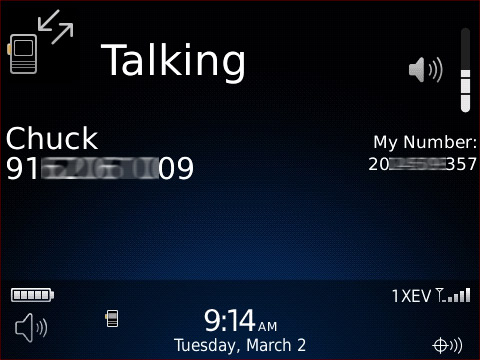 PTT Talking screen