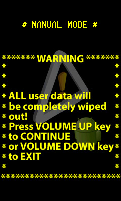 Warning screen
