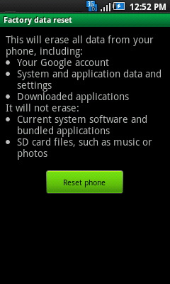 Reset Phone
