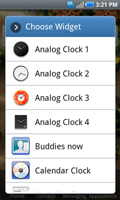 Home screen widget