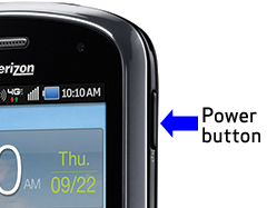 Long press the Power key
