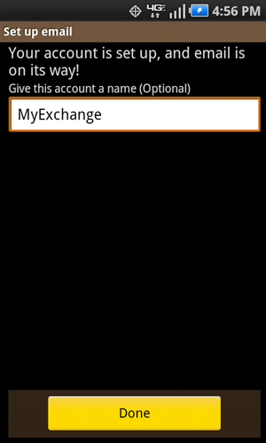 Optional account name with Done