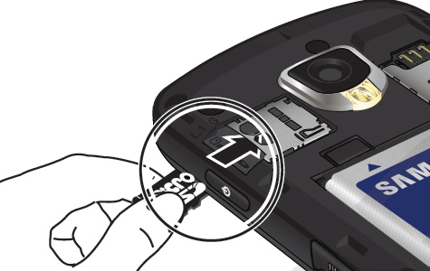 Insert memory card