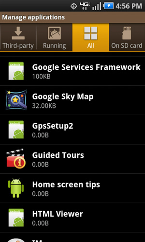 Manage applications with available applications