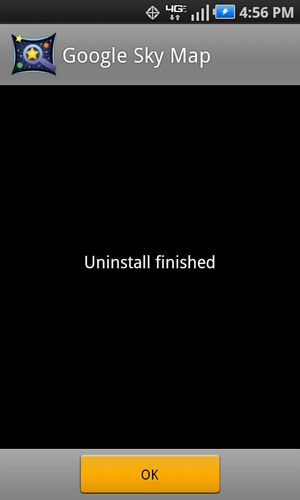 Uninstall finished with OK