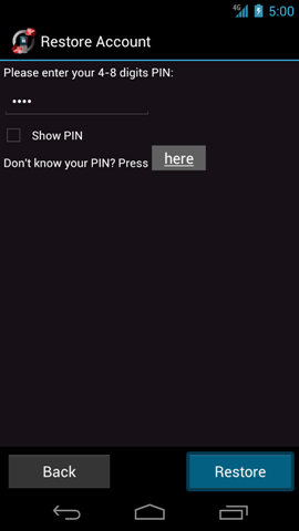 VZ Backup Assistant with PIN and Restore