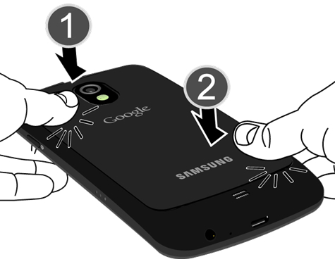 Lock battery cover into place
