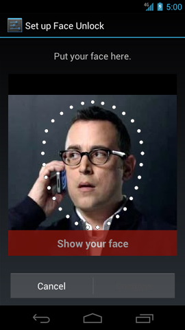 Set up Face Unlock with capture