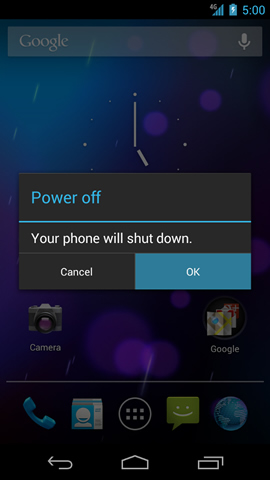 Power off with OK