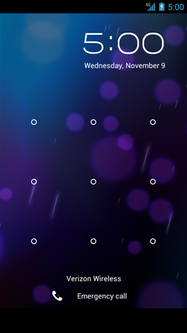 Pattern unlock screen