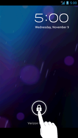 Slide unlock screen