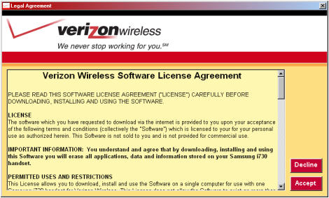 Software Upgrade Accept
