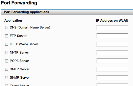 Port Forwarding IP Address