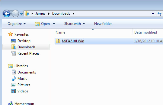 Windows Explorer, Downloads folder