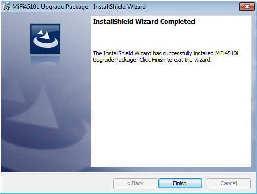 InstallShield Wizard Complete screen, Finish