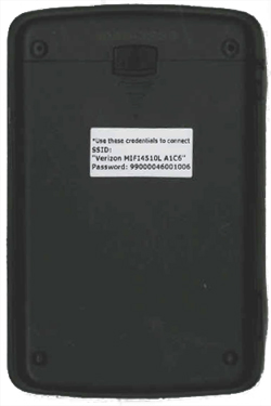 Network credentials (SSID / Password)