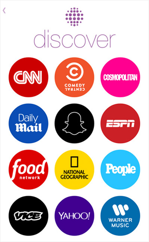 Snapchat Discover Page